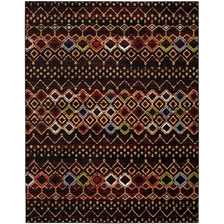 Safavieh 8 x 10 ft. Amsterdam Power Loomed Large Rectangle Area Rug Black & Multi AMS108P-8